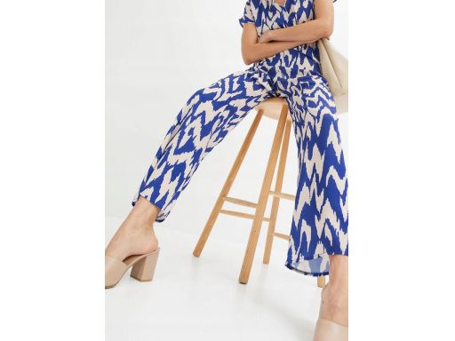 B.P.C kombinezon letni z nadrukiem beżowo-niebieski ^44