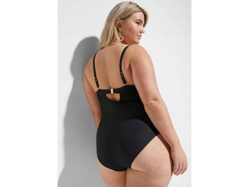 B.P.C czarny kostium silnie modelujący z ozdobnymi kamieniami ^50 (100