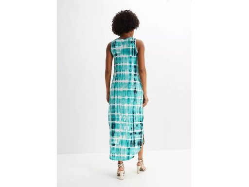 B.P.C letnia sukienka zielono-biała batikowy wzór 40/42.