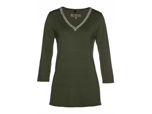 B.P.C bluzka z cekinami ciemna zieleń ^36/38