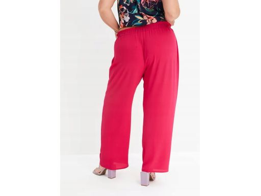B.P.C spodnie proste z lekkiej krepy różowe szerokie r.42
