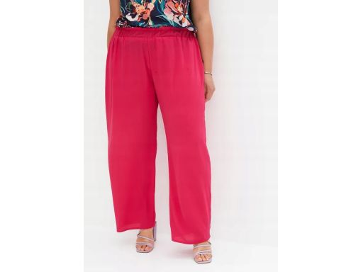B.P.C spodnie proste z lekkiej krepy różowe szerokie r.42
