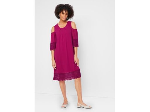 B.P.C sukienka szyfonowa z koronką 40.