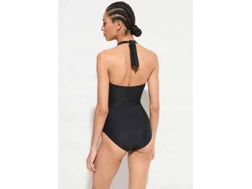 B.P.C czarny kostium kąpielowy z wiązaniem na szyi r.44