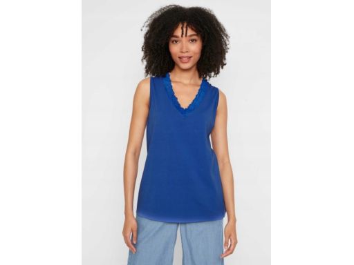 B.P.C top niebieski z koronką r.36/38