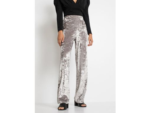 B.P.C spodnie aksamitne srebrno-szare 48/50.