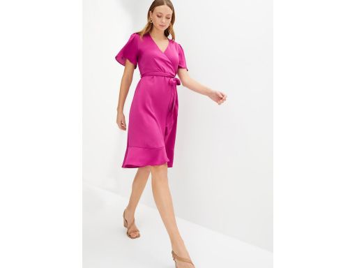 B.P.C kopertowa sukienka satynowa różowa 40.