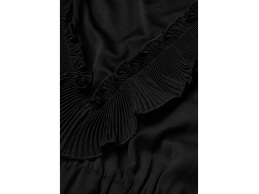 B.P.C sukienka z falbanami i plisowaniem czarna ^44