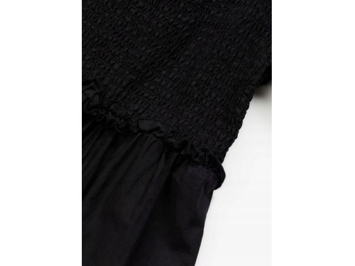 B.P.C czarna sukienka midi z marszczeniem 40.