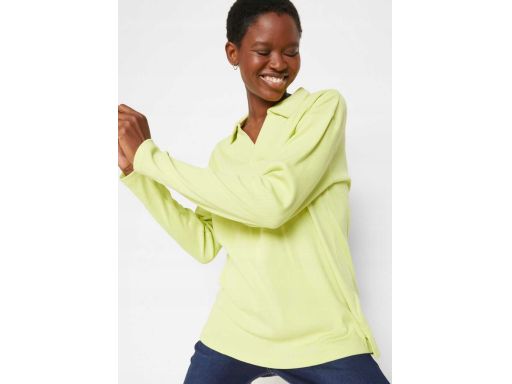 B.P.C bluzka polo prążkowana limonka 56/58.
