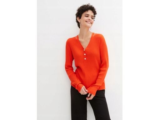 B.P.C sweter z wycięciami i dekoracyjnymi guzikami r.40/42