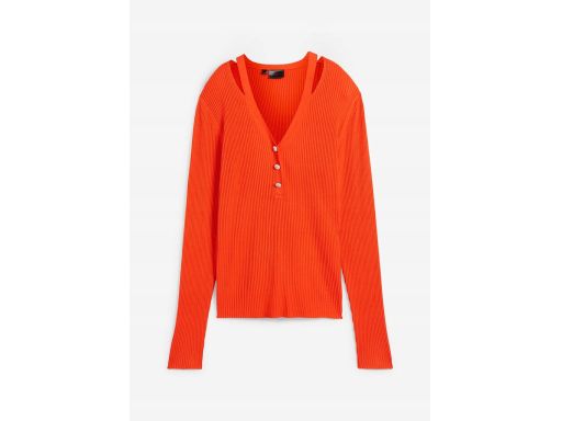 B.P.C sweter z wycięciami i dekoracyjnymi guzikami r.40/42