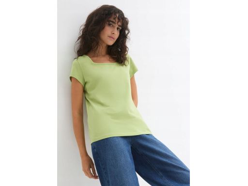 B.P.C t-shirt damski zielony gruszkowy bawełniany r.36/38