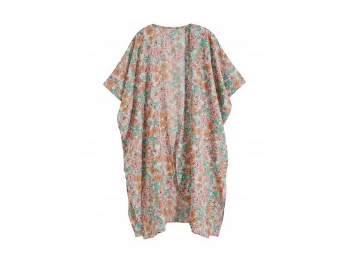 B.P.C poncho narzutka w kwiaty r.uniwersalny
