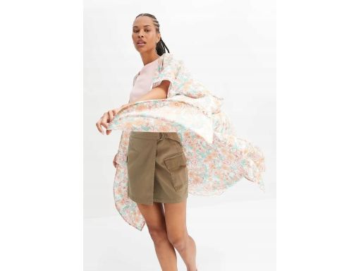 B.P.C poncho narzutka w kwiaty r.uniwersalny