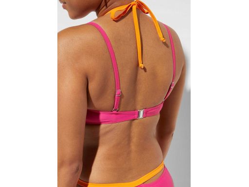 B.P.C bikini różowo-pomarańczowe z modnymi wycięciami r.36(70C)