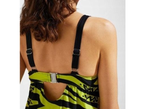 B.P.C tankini czarno- limonkowe z figami 46