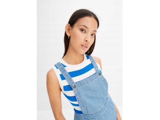 B.P.C sukienka jeansowa ogrodniczka niebieska r.48