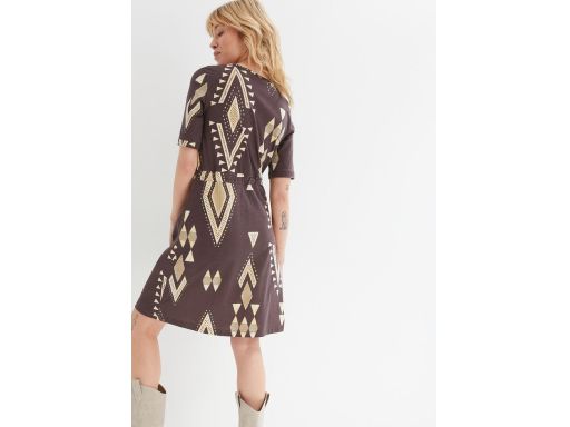 Sukienka wzorzysta dżersejowa 44/46.