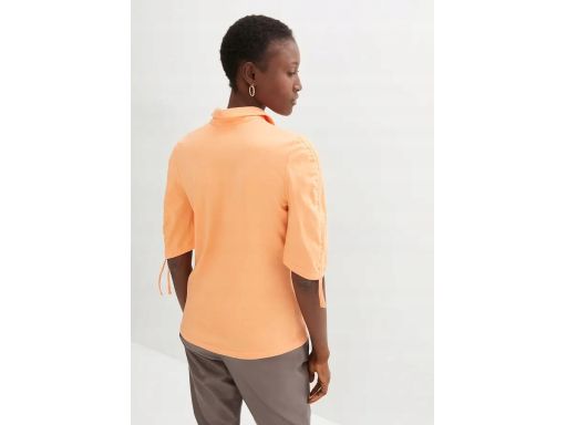 B.P.C bluzka polo pomarańczowa z jedwabiem r.52/54