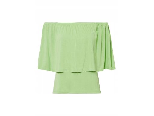 B.P.C zielona bluzka carmen z wiskozy 44/46.