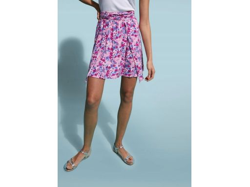 B.P.C Spódnica Shirtowa różowa w kwiaty ^44/46