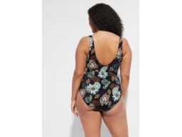 B.P.C kostium kąpielowy czarny z kolorowym wzorem 48.