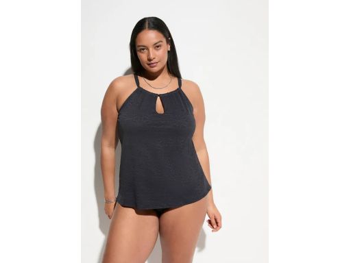 B.P.C tankini czarne ze strukturalnym wzorem z figami 38.