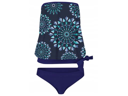 B.P.C tankini granatowe we wzór graficzny z figami 46.