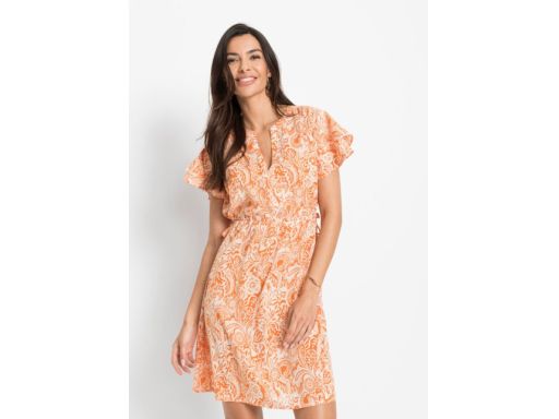 AF3878 sukienka we wzory szyfonowa r.42