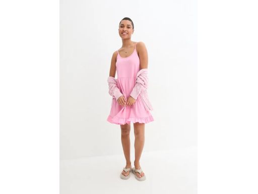 B.P.C długi top na cienkie ramiączka różowy ^44/46