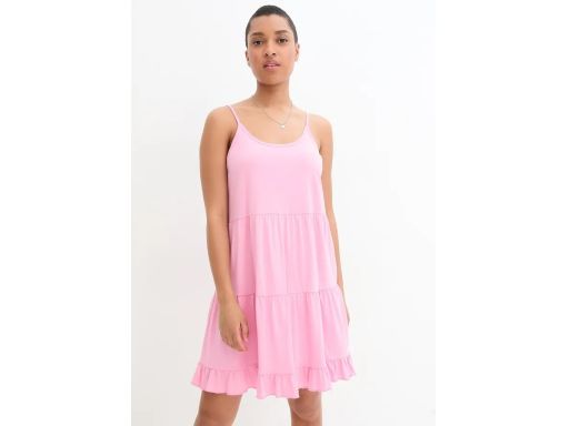 B.P.C długi top na cienkie ramiączka różowy ^44/46