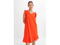B.P.C bawełniana prosta sukienka shirtowa czerwona r.36/38