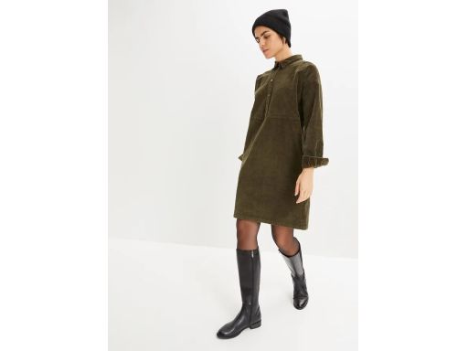 B.P.C sztruksowa sukienka czarna r.46