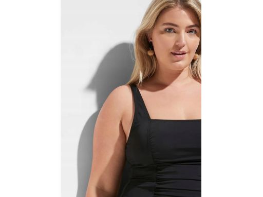 B.P.C kombinezon kąpielowy czarny z marszczeniem ^48