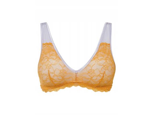 B.P.C biustonosz braletka koronkowy żółty r.40