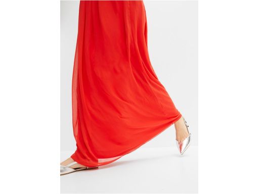 B.P.C. sukienka maxi czerwona szyfonowa 42.