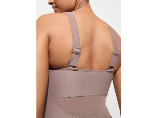 B.P.C kostium kąpielowy asymetryczny fango z siateczką 42.