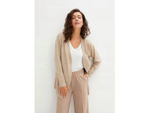 B.P.C. sweter bez zapięcia beżowo-szary ^32/34