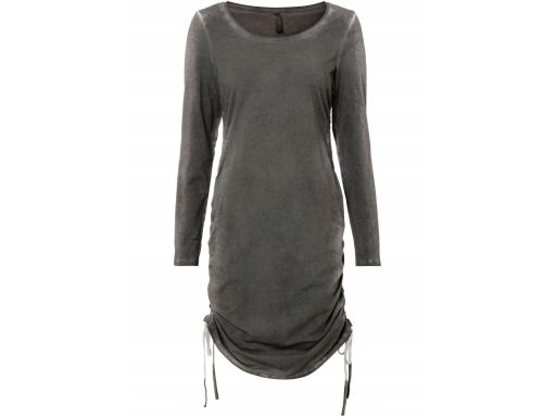 B.P.C szara sukienka z marszczeniami 40/42.