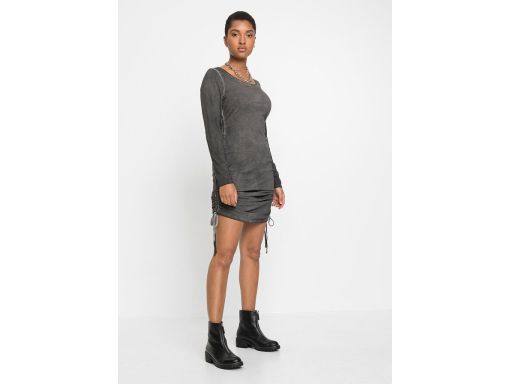 B.P.C szara sukienka z marszczeniami 40/42.