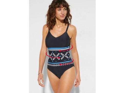 B.P.C kostium jednoczęściowy czarny ze wzorem 38.