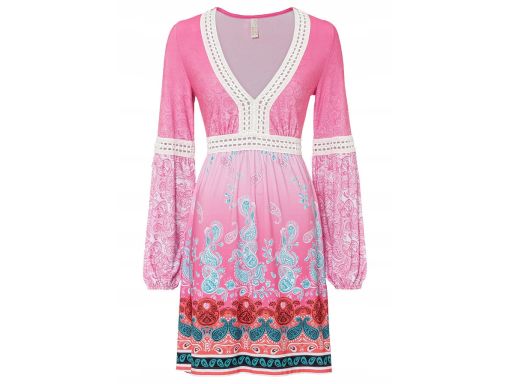 B.P.C sukienka różowa we wzory ^40/42