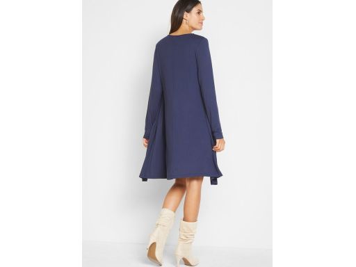 AF9060 sukienka z narzutką 2w1 granatowa ^40/42