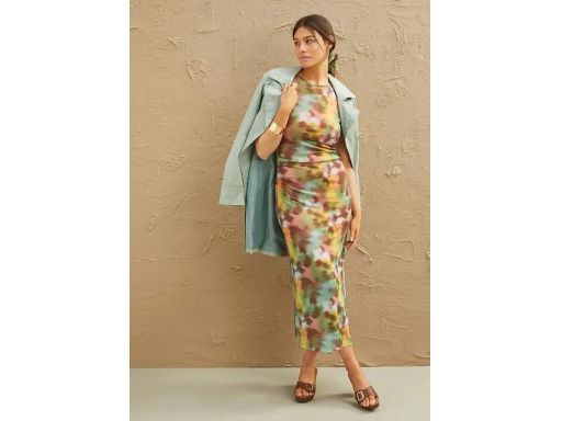 B.P.C sukienka z siateczki midi kolorowa r.40/42