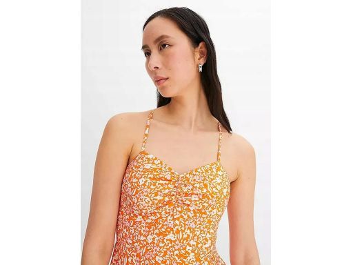 B.P.C letnia sukienka midi pomarańczowa w kwiaty ^34