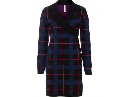 B.P.C sukienka dzianinowa w kratę 36/38.