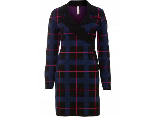 B.P.C sukienka dzianinowa w kratę 36/38.