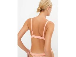 B.P.C biustonosz usztywniany bez fiszbin koronkowy morelowy ^95C