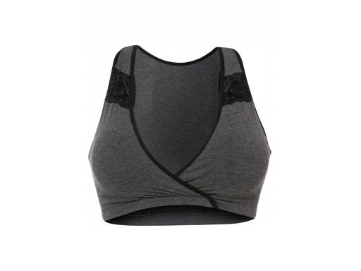 B.P.C biustonosz bustier do karmienia miękki antracytowy top ^36/38